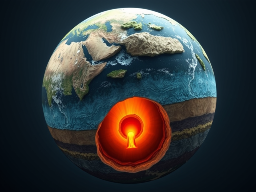 Geologists confirm that the Earth's crust underneath where we live is a solid rock layer. It is a composite of various types of rocks, including igneous, metamorphic, and sedimentary rocks and minerals. At the center of Earth is a combustible, dense metal core which periodically vents out magma through volcanic activity.