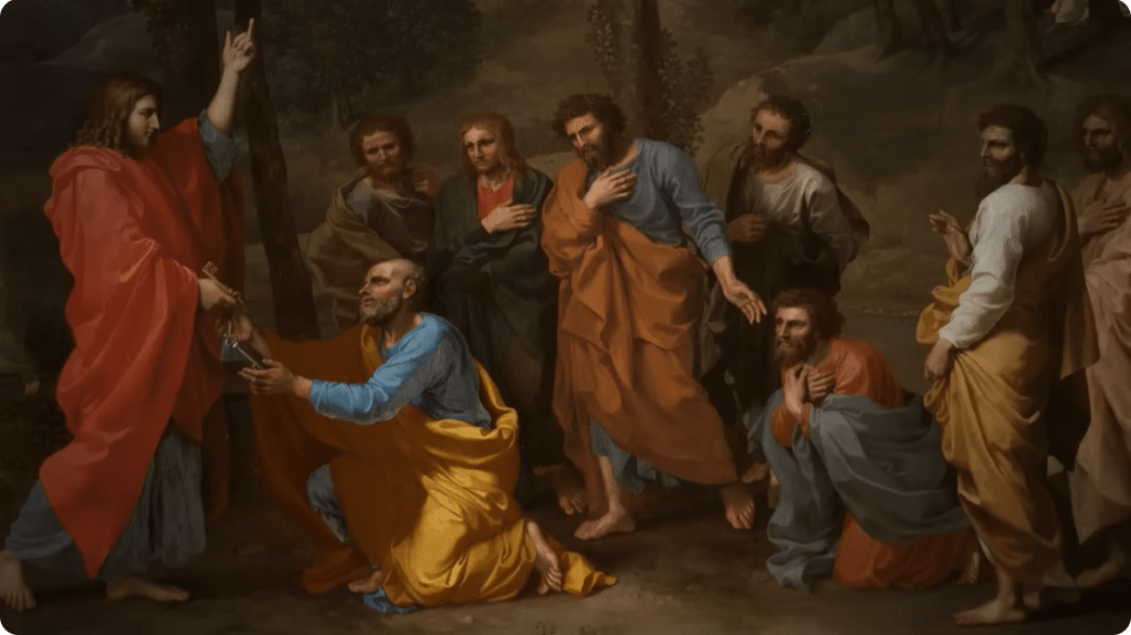 Simon Peter Receiving Keys From Jesus